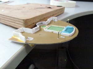 Deck inferior e piscina